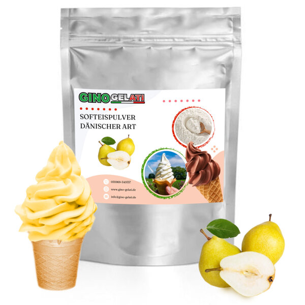 Birne D&auml;nisches Softeis Pulver